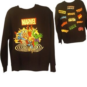 Marvel unisex superhero crew neck graphic print sweatshirt Sz med